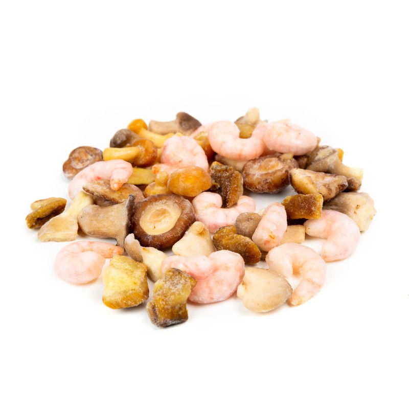 Salteado Gamba Roja y Setas ESPECIAL.