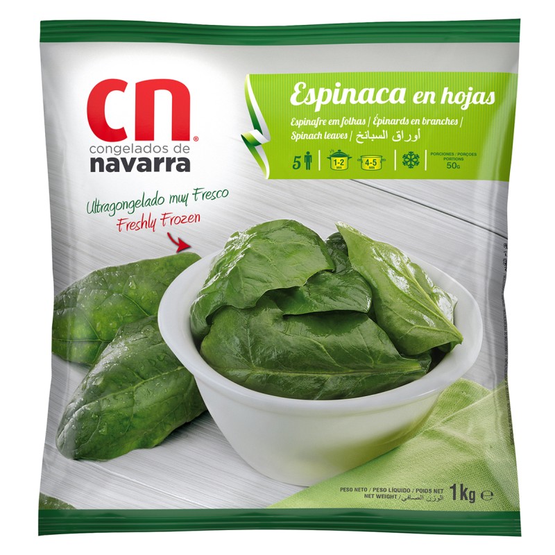 Espinaca en Porciones